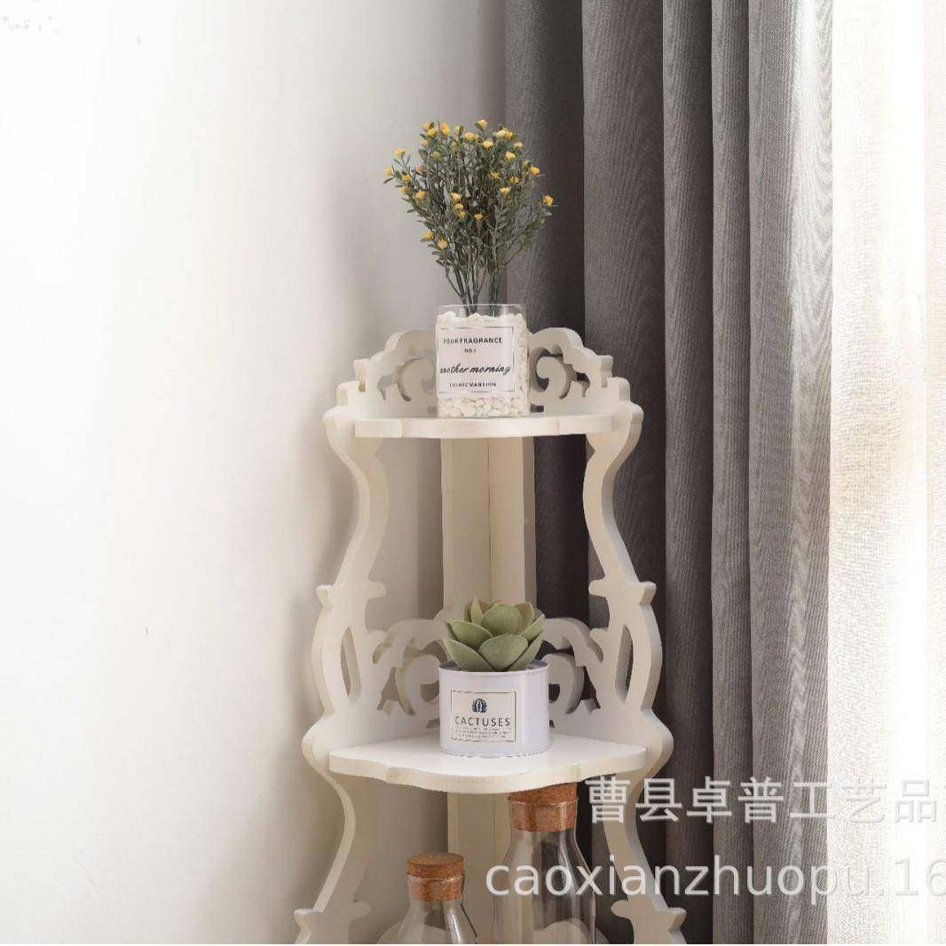 简白色木质花架卧室家用落A3地角落置收约物架多层纳展示架储物架,淘宝优惠券,粉丝福利购,淘宝优惠卷