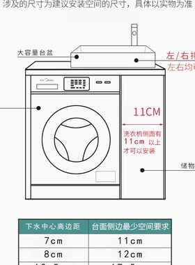 台上盆侧排水内槽斜纹自流不积水 陶瓷洗手盆洗衣机侧边下水方形