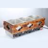 Factory direct sales commercial oden cooking machine Jiugongge skewers fragrant snack equipment three-cylinder wooden frame oden cooking machine