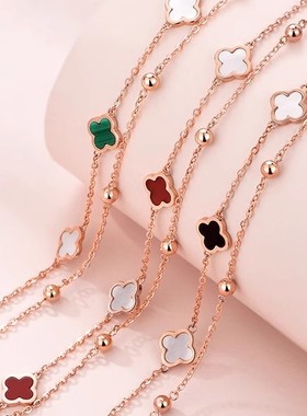 法国GVSEDU四叶草手链18k