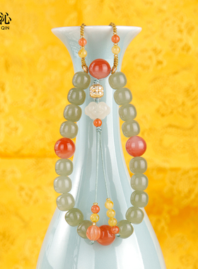 天然和田玉十八子手持