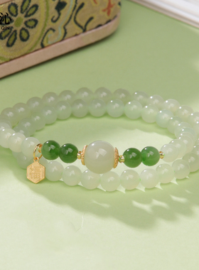 天然新疆和田玉手串女款