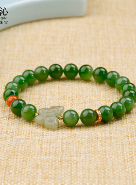 【官方正品】天然和田玉手串