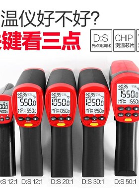 优利德红外线测温仪工业高精度测温枪水温油温食品厨房电子温度计