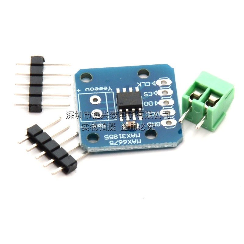 MAX6675/MAX31855热电偶模块 温度感测器 K型热电偶模块 SIP接口 - 图2