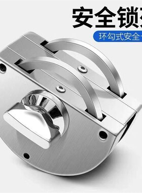 304方形玻璃门锁 无框推拉门单开双开单门双门商铺大门办公室