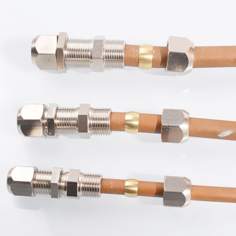 铜镀镍穿板卡套 隔板直通中间过板铜管油管接头PM-6/8/10/12/16MM,淘宝优惠券,粉丝福利购,淘宝优惠卷