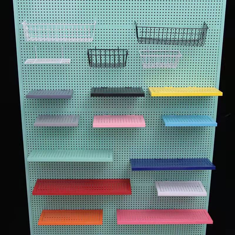 Hole board iron art layer board partition wall hanging small layer x board small commodity display rack boutique storage rack pendant storage