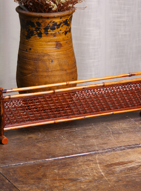 迷你桌面小屏风背景装饰手作w日式摆件竹制竹屏风中式茶几茶道茶