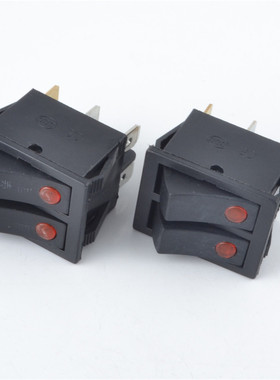KCD3 6脚2档船型开关 带猫眼开关 双联开关双排开关电源开关