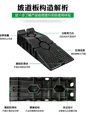 汽车保养支架防滑塑料轿车维修工具保养坡道斜坡板阶梯换机油坡道