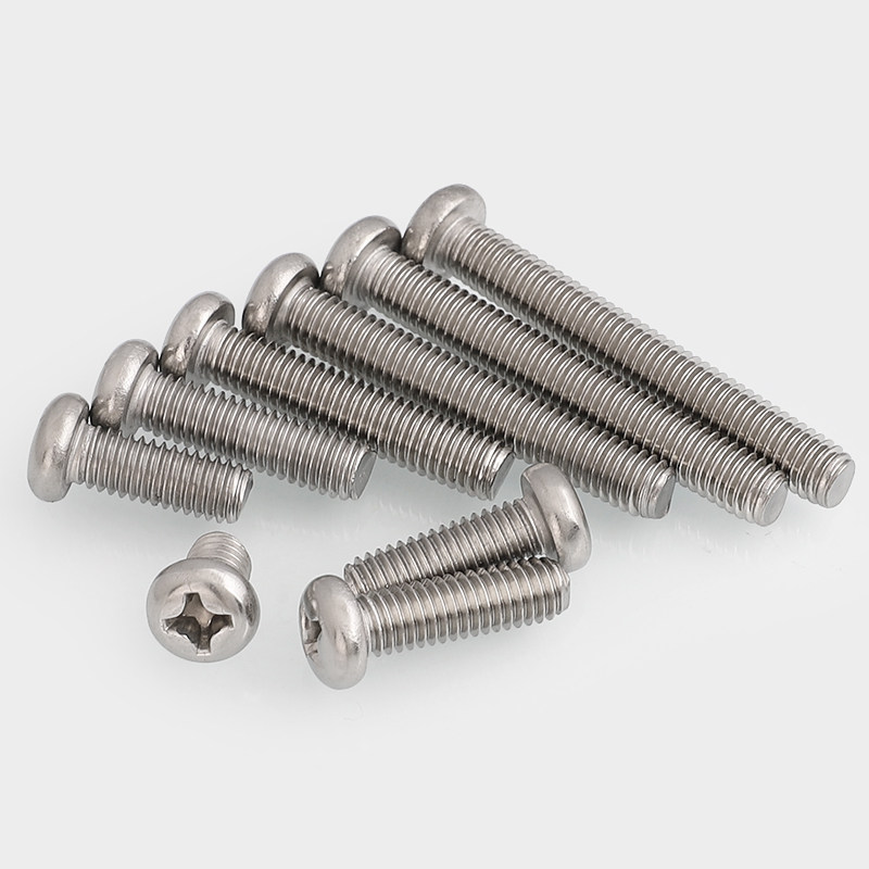 M0.8M1.0M1.2M1.4M1.6M2mm 304不锈钢圆头螺丝盘头十字电子小螺钉 - 图0