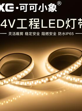 24v低压36V灯带led工地双排防水超亮船用隧道地下室工程施工照明