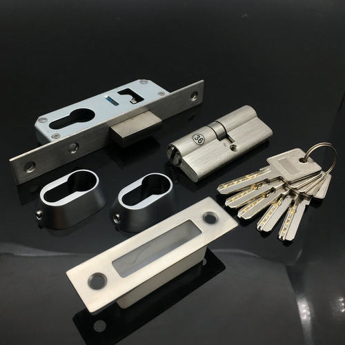 铝合金平开门地锁断桥平开门地弹锁有框玻璃门锁地弹簧专用锁铜芯 - 图0