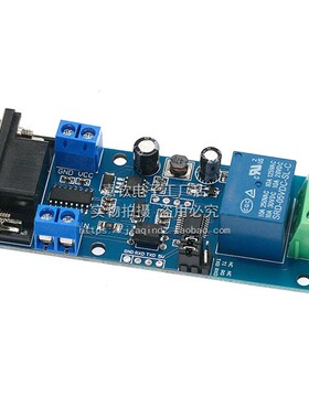 7-24V供电Modbus RTU 单路继电器模块 RS232/TTL UART 1路输入
