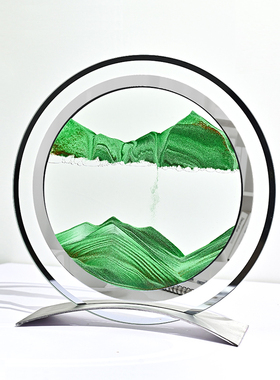 流沙画沙漏摆件3dm立体动态翻转解压创意家居客厅卧室桌面装饰礼