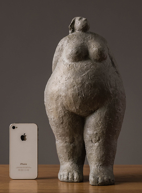 创意个性a胖女人艺术品摆件家居客厅酒柜电视柜雕塑装饰品简约