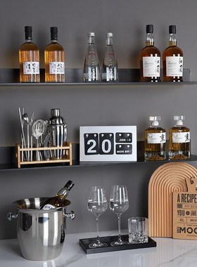 现代简约样e板房厨房装饰样板间饰品摆件高级酒柜红酒洋酒软装装