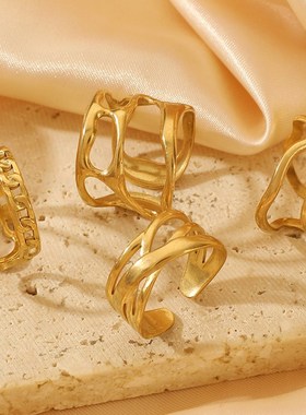 保色不锈m钢不规则开口环