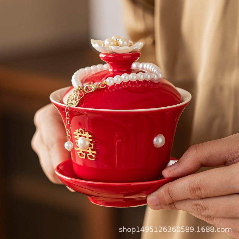 婚庆用品陶瓷手工款敬茶杯喜碗婚礼碗筷套装喜庆套装结婚用品大全,淘宝优惠券,粉丝福利购,淘宝优惠卷