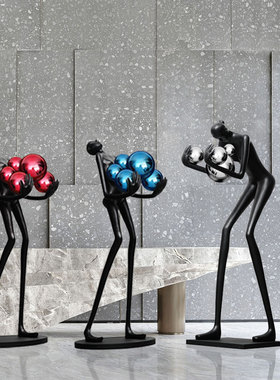 酒店大堂大型抽象雕塑人t物摆件售楼部走廊商城展厅落地装置艺术