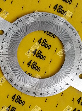 刻度盘定位孔盘圆形量角器角度测量器70x40x1 A049直销 恒久万丰