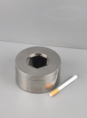 不Gạnttàni1407ox灰锈钢旋转式带盖防飞灰烟缸