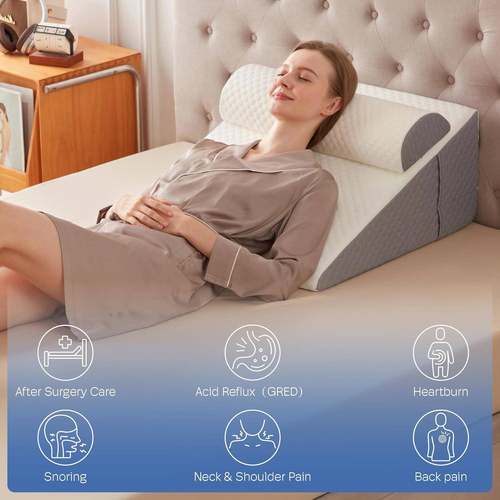 三角靠背可拆洗靠三沙发角床头枕套装理斜坡半卧靠背垫护腰枕护躺 - 图2