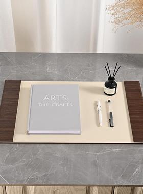 皮帽革桌面垫中式轻奢桌垫垫摆件样板书衣间卧室梳妆台LM-2505-轻