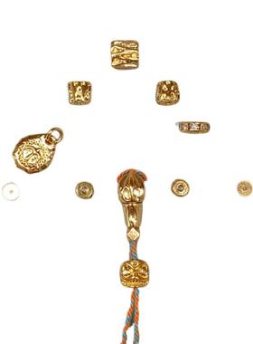 百香配三通佛子ali123头背云弟珠顶珠腰珠侧挂环套装文玩饰珠卡星