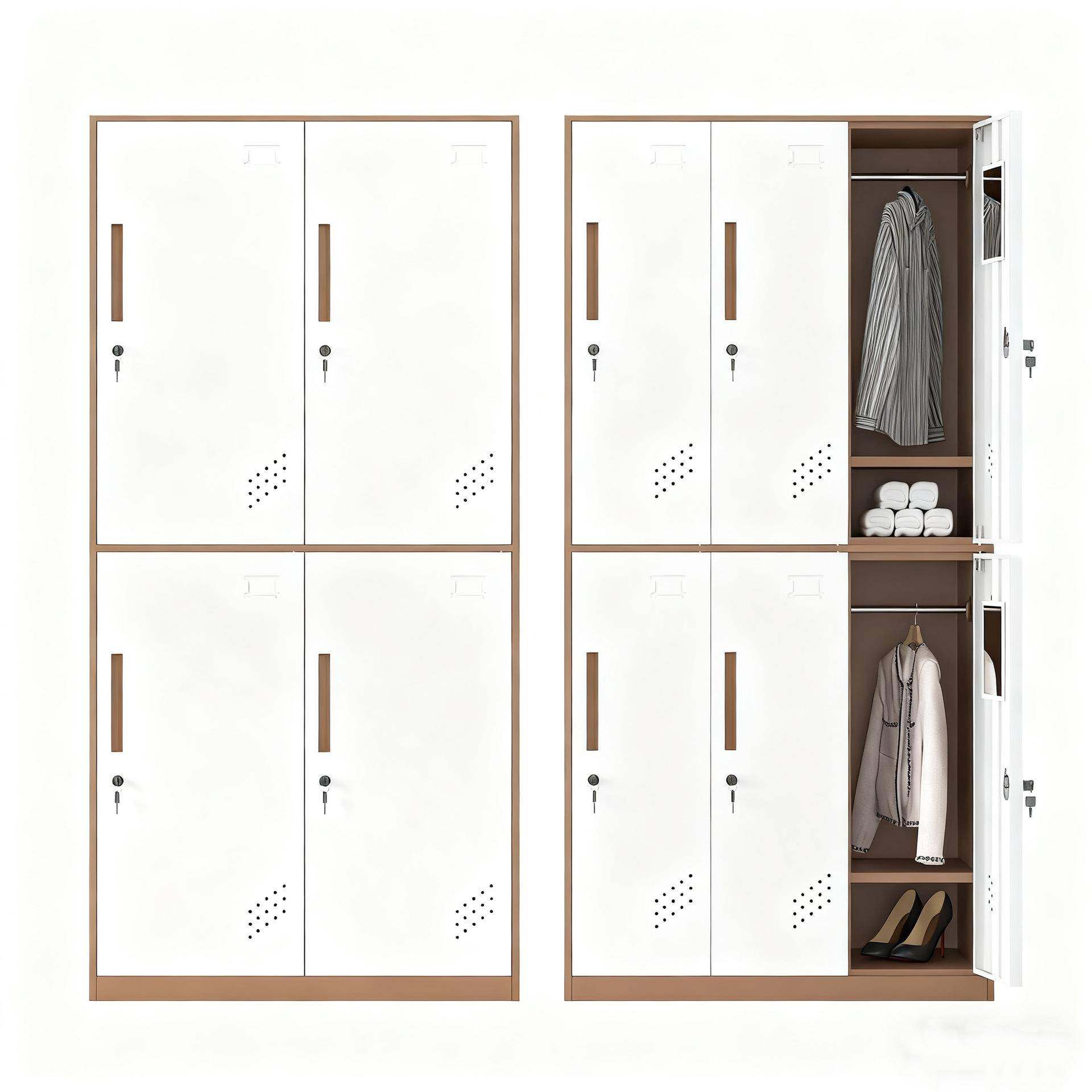 钢制拆装更衣柜健身房边套KH-030色多门铁窄皮工储物柜员宿舍带锁,淘宝优惠券,粉丝福利购,淘宝优惠卷