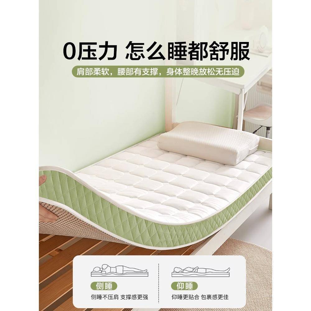 乳胶床垫宿可舍专用生单人RUU软垫折叠学乳胶记海绵垫子遮盖物租 - 图2