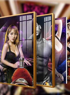 KTV美画ITT女红客厅过道玄关饰轻奢晶瓷迪吧酒挂画公装司酒店简纸
