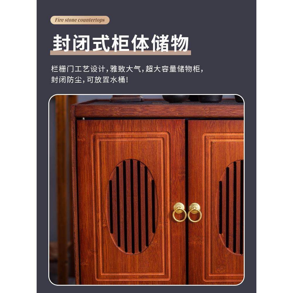 移动茶桌小茶台烧水壶一体家用茶水柜中式茶几煮泡茶桌子茶车阳台,淘宝优惠券,粉丝福利购,淘宝优惠卷