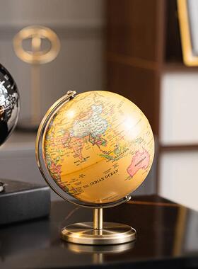 现代轻奢高档地球仪摆件办公室书房桌面摆设客厅电视柜家居装饰品