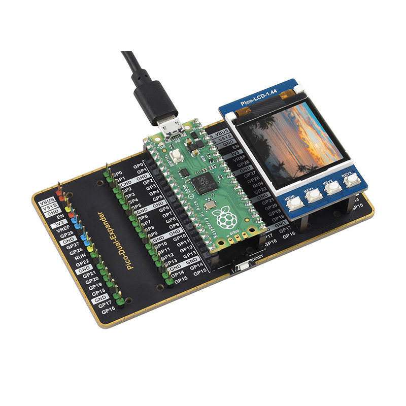 树莓派Raspberry Pi Pico 1.44寸LCD屏幕 65K彩色SPI显示屏模块 - 图2