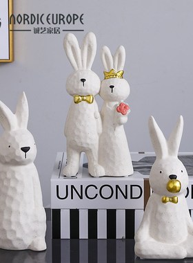 轻奢创意摆件家居电视柜酒柜装饰品客厅M桌面陶瓷工艺卧室摆设