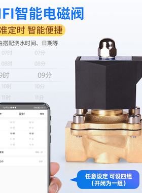 wifi远程遥控电磁阀水阀220v手机智能定时水管阀门开关自动控制阀