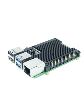 适用树莓派Raspberry Pi 4B嵌入式铝合金金属散热外壳