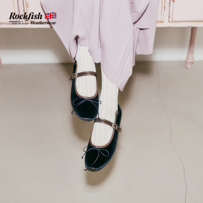 RockfishWeatherwear春季缎面芭蕾风时尚平底一字带玛丽珍鞋女鞋,淘宝优惠券,粉丝福利购,淘宝优惠卷