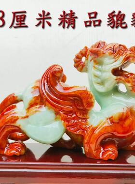天然岫玉貔貅摆件玉石一对书房客厅开业乔迁礼品家居用品质量保证