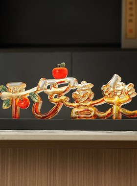 年年有余水c晶锦鲤摆件轻奢高档电视柜客厅家居装饰酒柜高级工艺