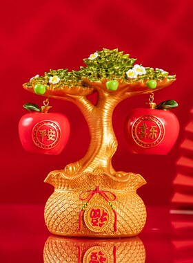 乔迁新居摆件年年有鱼招财客厅中式L电视柜就对礼品装饰品