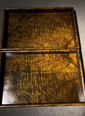 小叶金丝d楠木乌木龙胆纹托盘茶盘