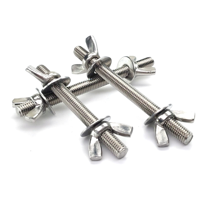 304 不锈钢穿墙螺丝加长螺杆丝杆对穿螺栓手拧螺母套装M6M8M10M12 - 图2