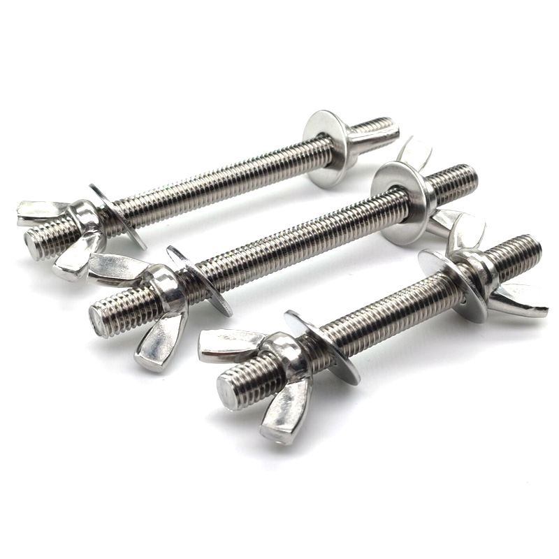 304 不锈钢穿墙螺丝加长螺杆丝杆对穿螺栓手拧螺母套装M6M8M10M12 - 图1