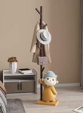 艺术猫衣帽架落地摆件创意家用z卧室挂衣架客厅装饰品乔迁新居礼