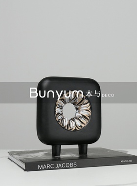 简约环形a创意摆件雕塑装饰品样板房办公室电视柜书房家居摆设