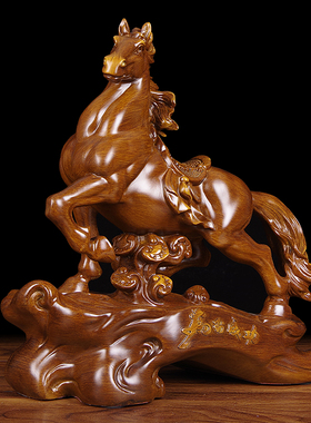 马摆件一对招h财马到成功办公室桌酒柜客厅电视柜开业乔迁礼品