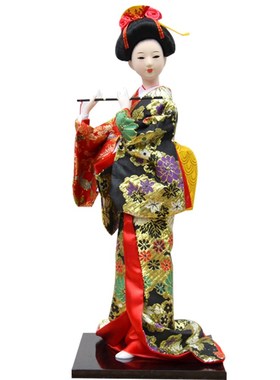14寸人偶人形艺妓和服娃娃摆件居酒屋H料理店酒店装饰礼品38cm